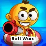 raft wars Unblocked gameplay screenshot